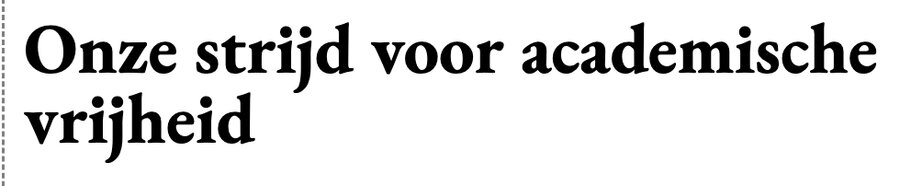 Onze strijd voor academische vrijheid