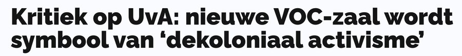 Kritiek op UvA: nieuwe VOC-zaal wordt symbool van 'dekoloniaal activisme'