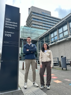 Marlon en Sarah bij de Vrije Universiteit Amsterdam, kort na de oprichting van VSP